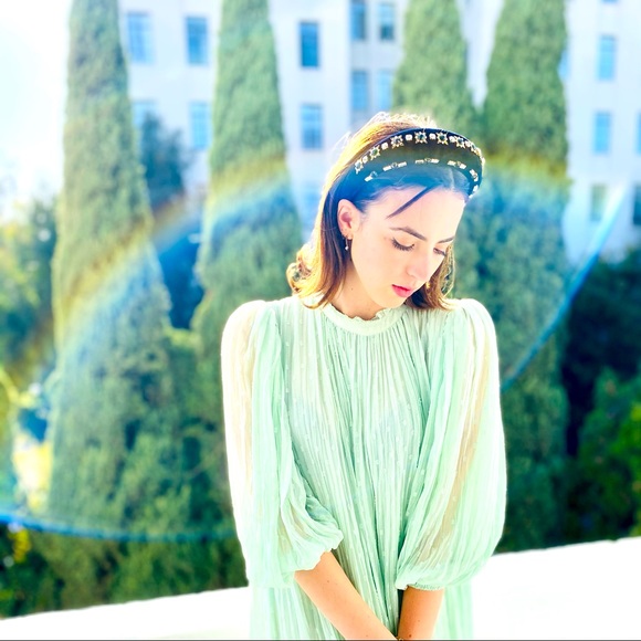 Baroque Velvet Jeweled Headband main image 9
